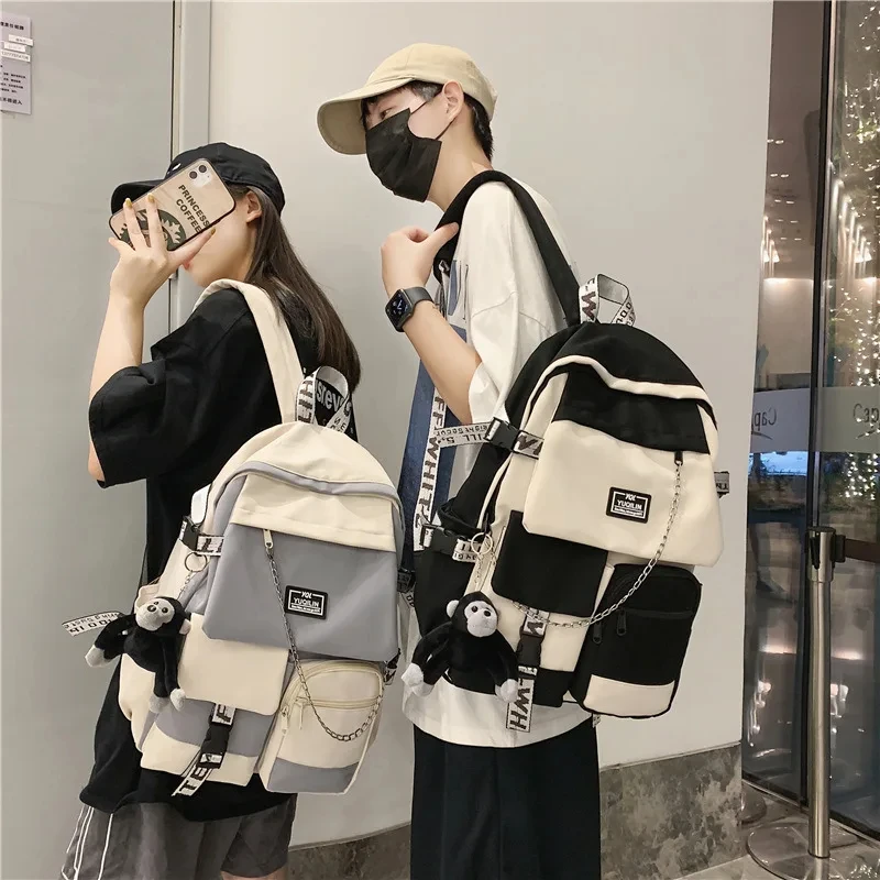 2024 koreanische Schult asche Studentin Rucksack große Kapazität Mode Junge Rucksack Computer Tasche weibliche Schule Rucksack Schult aschen