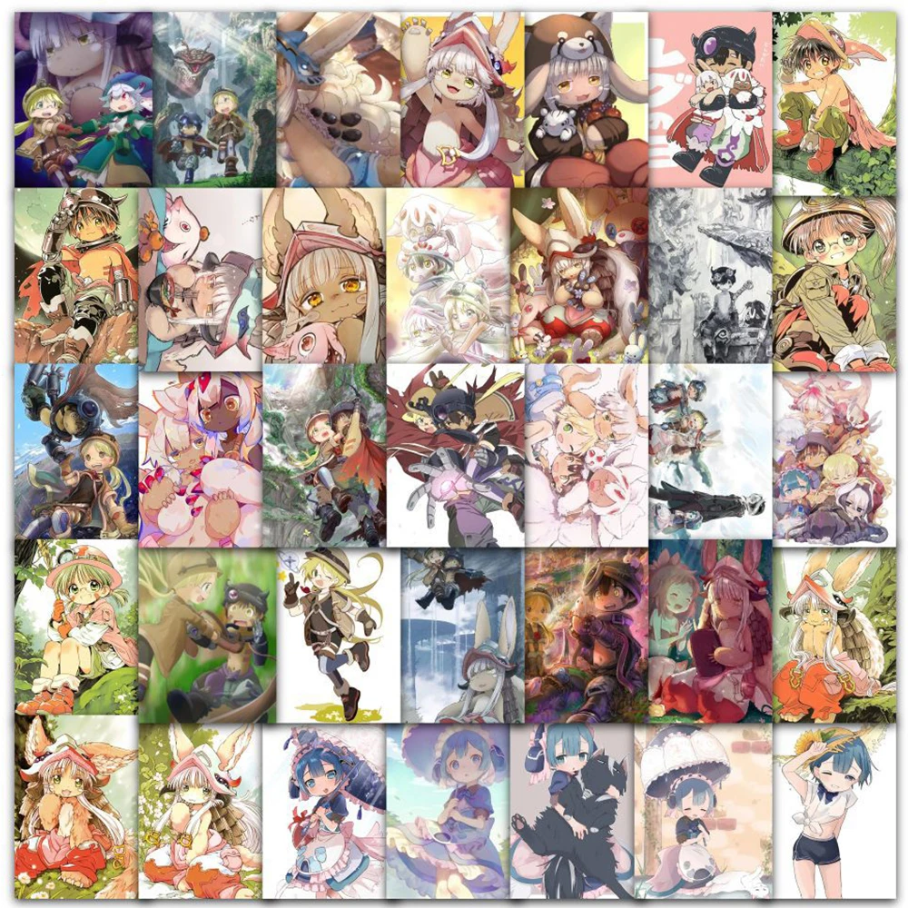 10/30/60pcs Made In Abyss Anime Stickers Kawaii Riko Reg Cartoon Sticker Waterproof Scrapbooking Bike Laptop Kawaii Faputa Deca