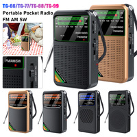 TG-66/77/88/99 Portable Battery Radios FM AM SW Radio Receiver Pocket Mini Radio Transistor With Headphone Jack For Home Outdoor