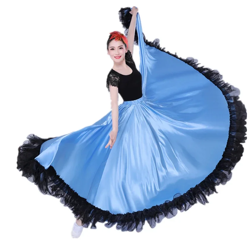 Saias Flamenco Espanhola para Mulher, Trajes de Dança, Saia Gypsy Swing, Refrão de Palco, Espanha Tourada, Bigdance