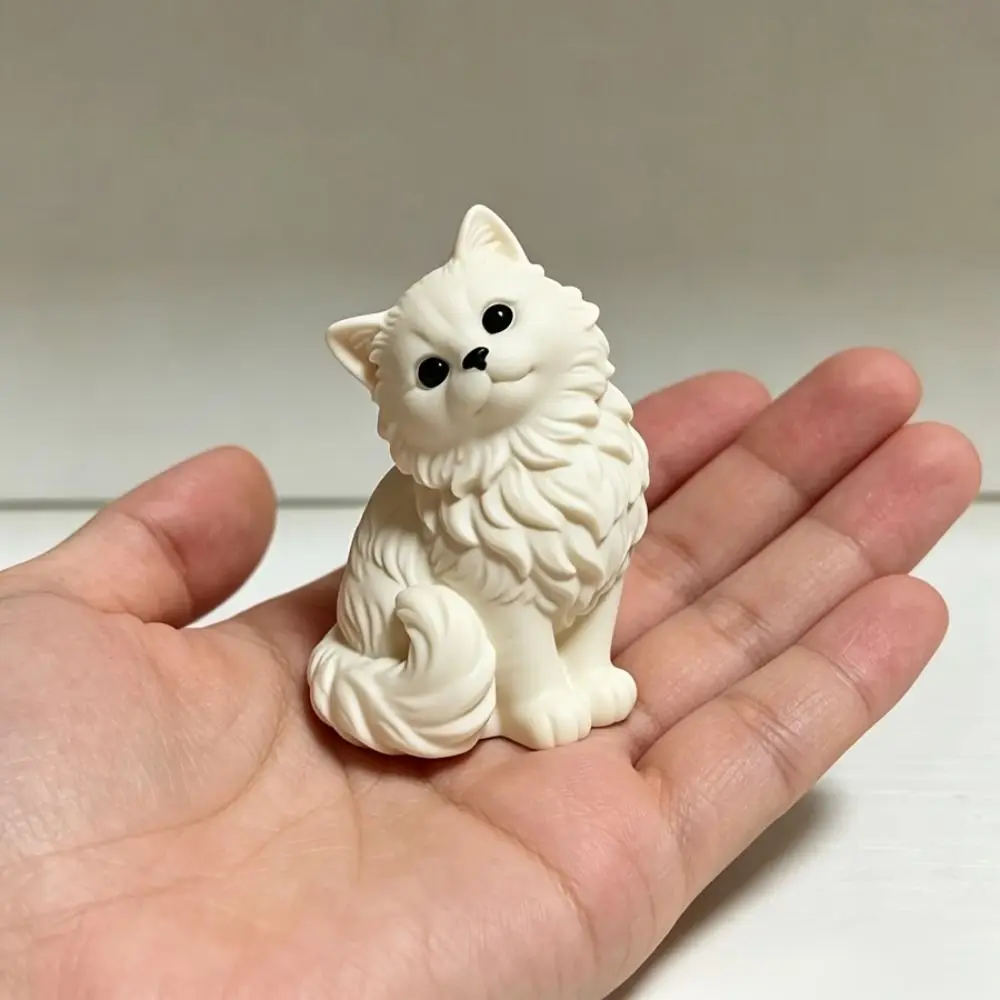 Collection 3D Printed Kitten Sculpture Cute Mini Size Desktop Ornament Home Decoration Cat Shape Crafts Christmas Gift