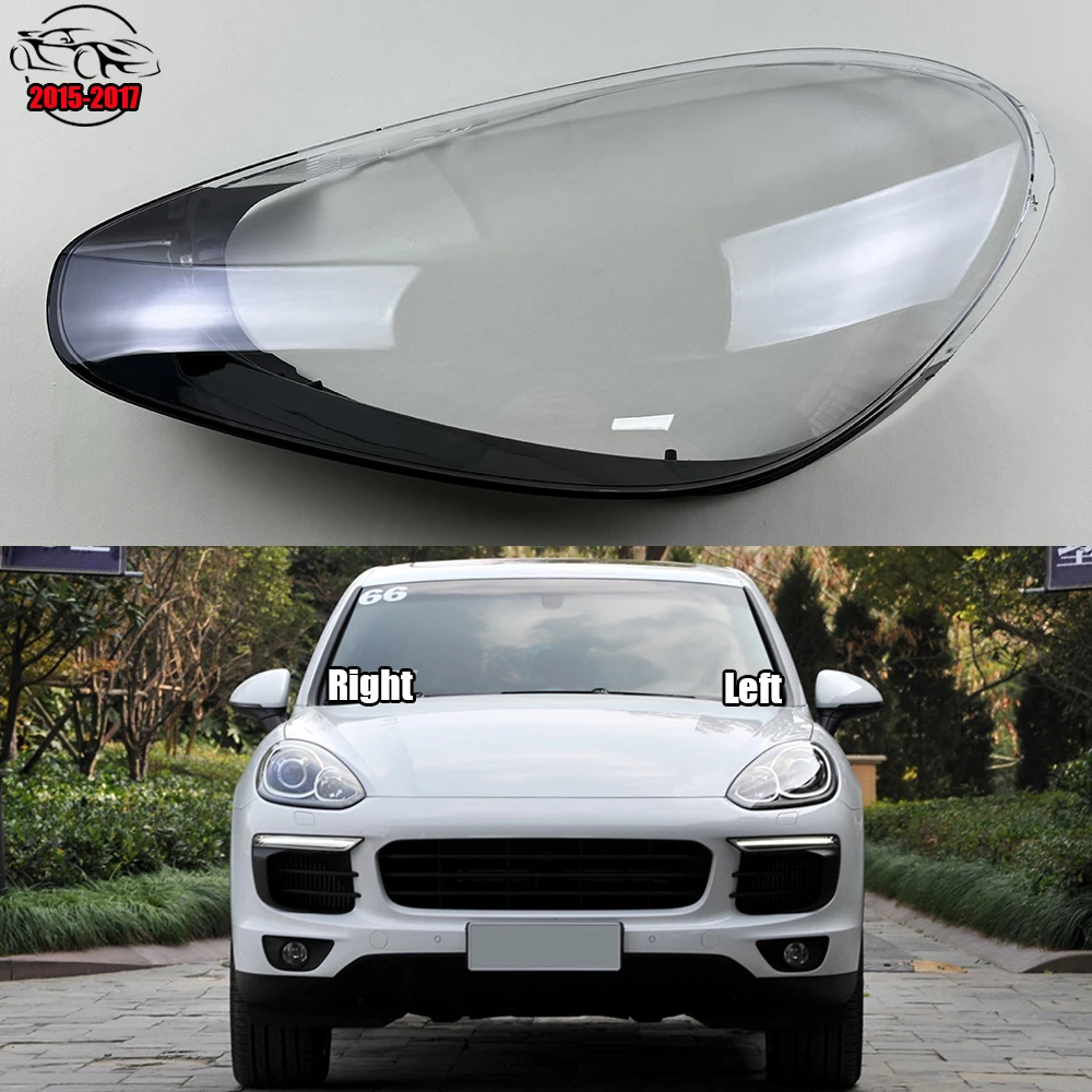 

For Porsche Cayenne 2015 2016 2017 Car Accessories Headlight Cover Transparent Lampshade Lamps Headlamp Shell Lens Plexiglass