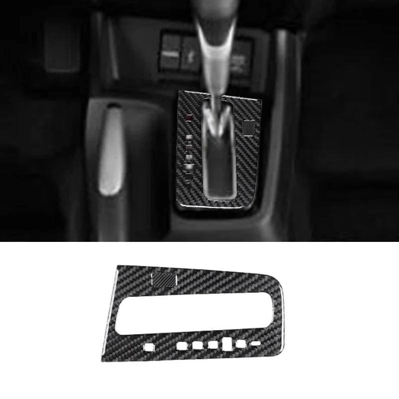 Carbon Fiber Black/red Console Gear Shift Panel Cover Trim For Honda Civic 9Th Coupe/Sedan 2013 2014 2015 Interior Accessories