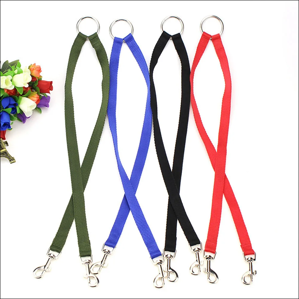 1pcs Double Head Dogs Leash Nylon Walk Two Dogs With A Single Lead Coupler Twin Lead Walking Leash Pet Rope Dog Accessories