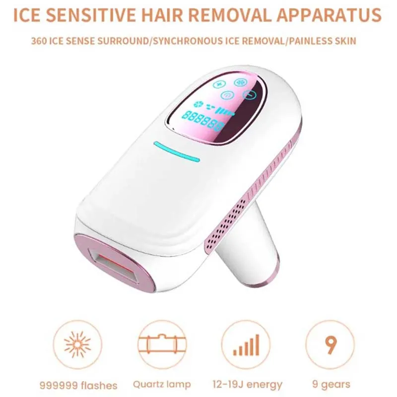 Ice Cooling Painless Permanent Hair Removal Epilator Full Body Home Use Device For Women Men Face Bikini Underarm Leg