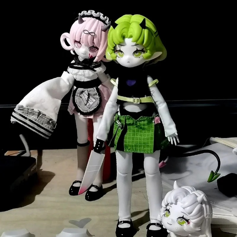 

Подлинная 1/8 Bjd Devil'S Horns, серия экшн-кукол, трендовая игрушка, глухая коробка, орнамент, фигурка, кукла, милая фигурка, украшение, подарок на день рождения