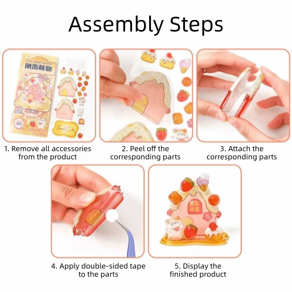 Glow-In-The-Dark 3D Stacking Stickers Handmade Focus-Enhancing Luminous Embossed Stickers Cute DIY Creative Cartoon Stickers