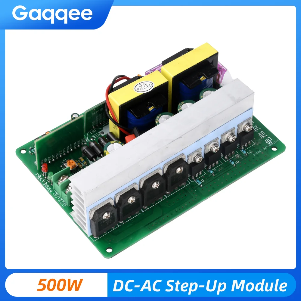 

500W DC-AC Step-Up Converter DC 12-14.5V to AC 220V Inverter Module with Switch and Fan Interface Transformer Module