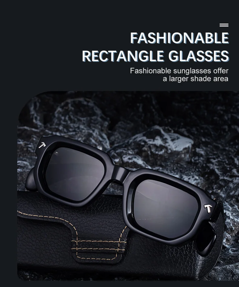 Vintage Polarisierte Quadratische Punk Sonnenbrille Männer 2026 Luxus Marke Klassische Fahren Rechteck Sonnenbrille Angeln Brillen Outdoor – Detail 4
