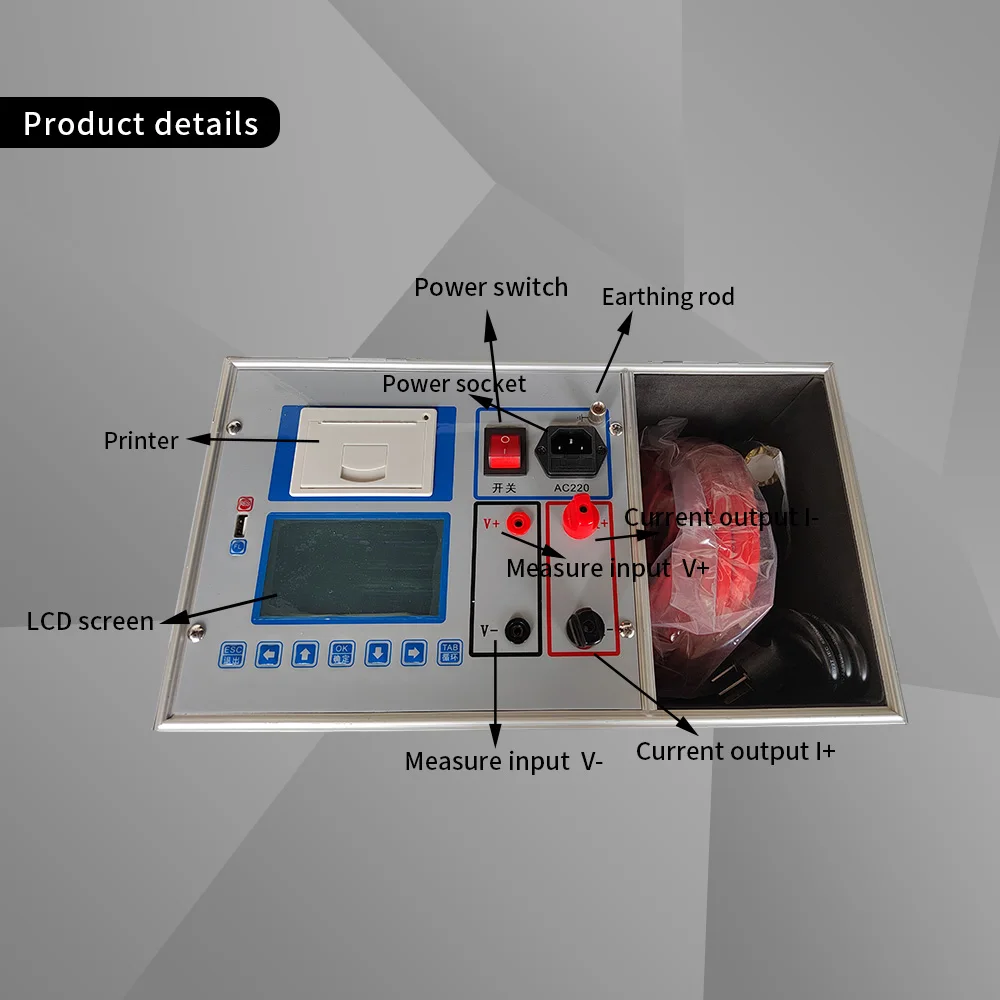 Special Offer Digital 10A Transformer DC Winding Resistance Tester Ohmmeter Ground Continuity Detector DC Resistance Meter