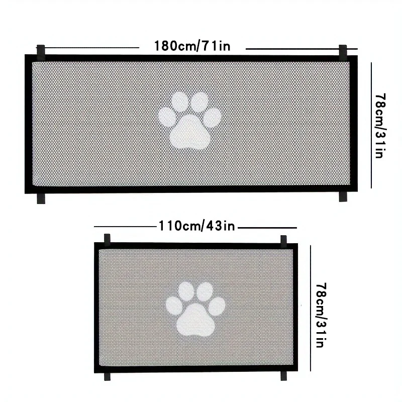 1Pcs Pet Staircase Door Fence Net Partition Net Portable Cat Dog Indoor Obstacle Protection Net Fence Cat Screen Pet Supplies