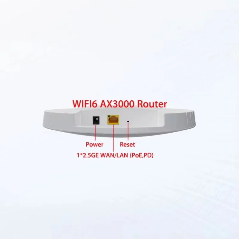High Power WR530C AX3000 Wifi 6 Dual Band Router Wall Ceiling Mount Indoor Hotel Enterprise Wireless AP Wifi 6 Router