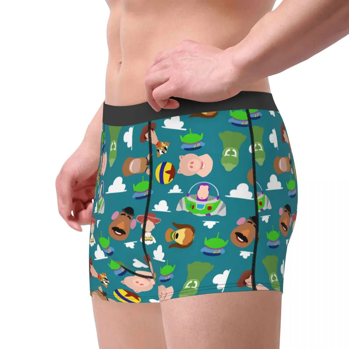 Printed Boxer Toy Story Cartoon Cute Shorts Panties Briefs Men's Underwear Woody Buzz Lightyear Polyester Underpants Male S-XXL