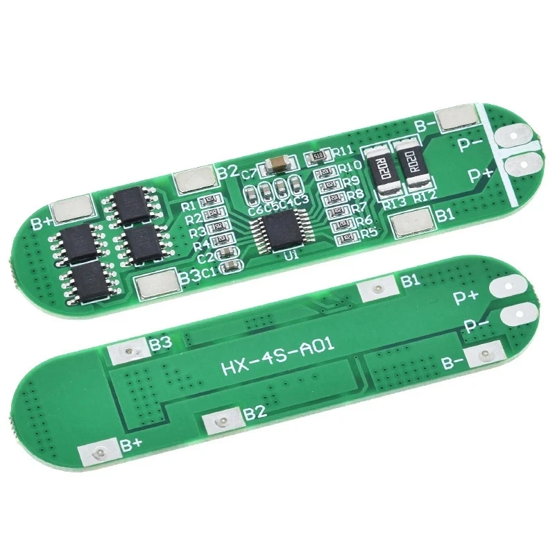 

4 strings of 14.8V 18650 lithium polymer battery protection board 16.8V anti-overcharge and over-discharge 12A current limit