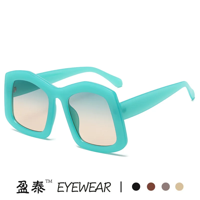 Women Oversized Special Shape Sunglasses UV400 Candy Color Shades for Summer Travel Streetwear