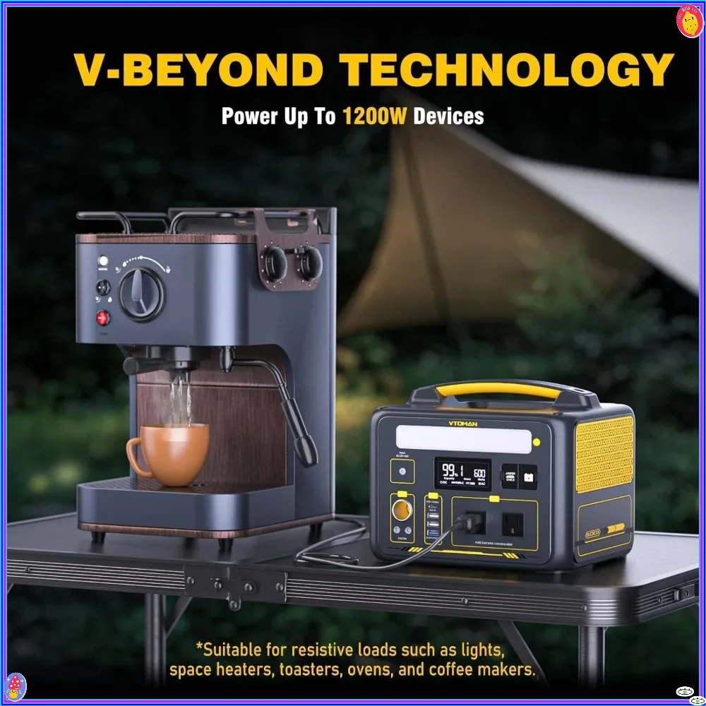 600Wポータブル電源、299Whリン酸鉄リチウムソーラー発電機、キャンプに最適。