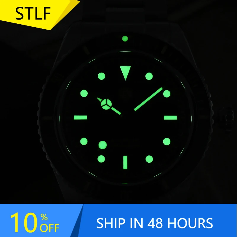 STLFUpgrade 38 مللي متر ساعة غوص ميكانيكية أوتوماتيكية فاخرة للرجال PT5000 ياقوت مقاوم للماء 20ATM 6200 احتياطي الطاقة ساعة اليد Clo