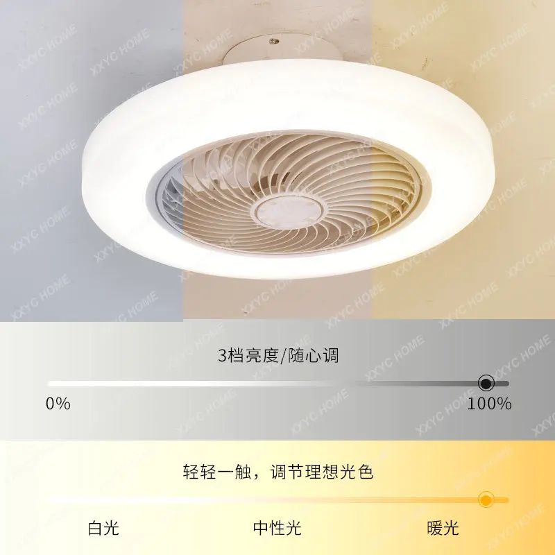 Ultra thin bedroom fan light LED ceiling fan light