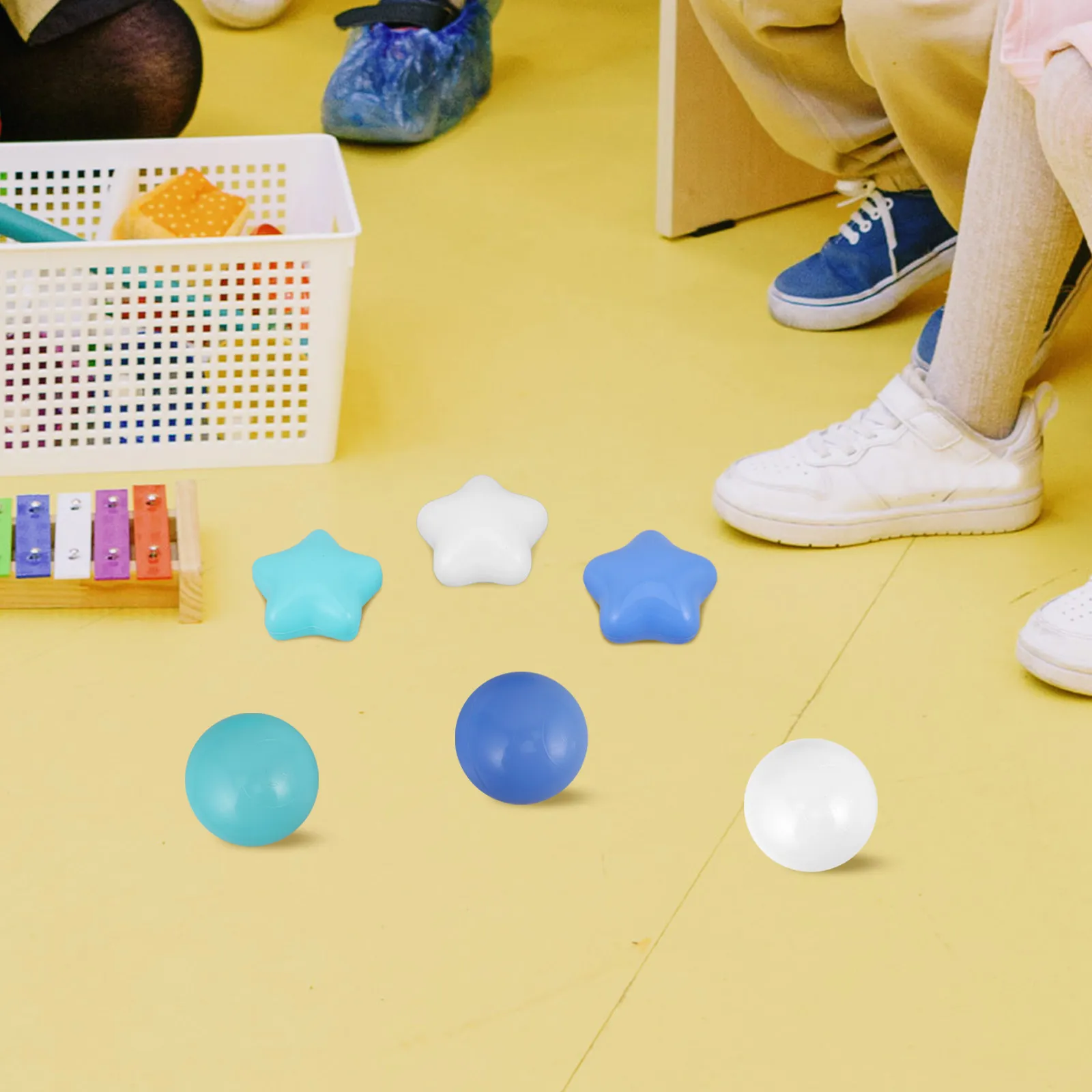 100個入り-星型プラスチックオーシャンボール-耐衝撃-カラフルプレイボール-幼児用-ベビー-プレイペン-ピット-プール-テント-手と目の協調性向上
