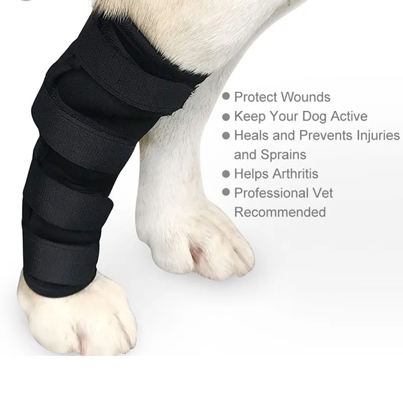 Leg Knee Pads for Dogs Recovery Bandage Anti-Lick Wound Dog Arthritis Auxiliary Fixed Joint Protector Dog Accessories