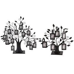 Fashionable Family Photos Frame Display Tree with Hanging Pictures Frames Home Decor Free‑standing Tabletop Decorations