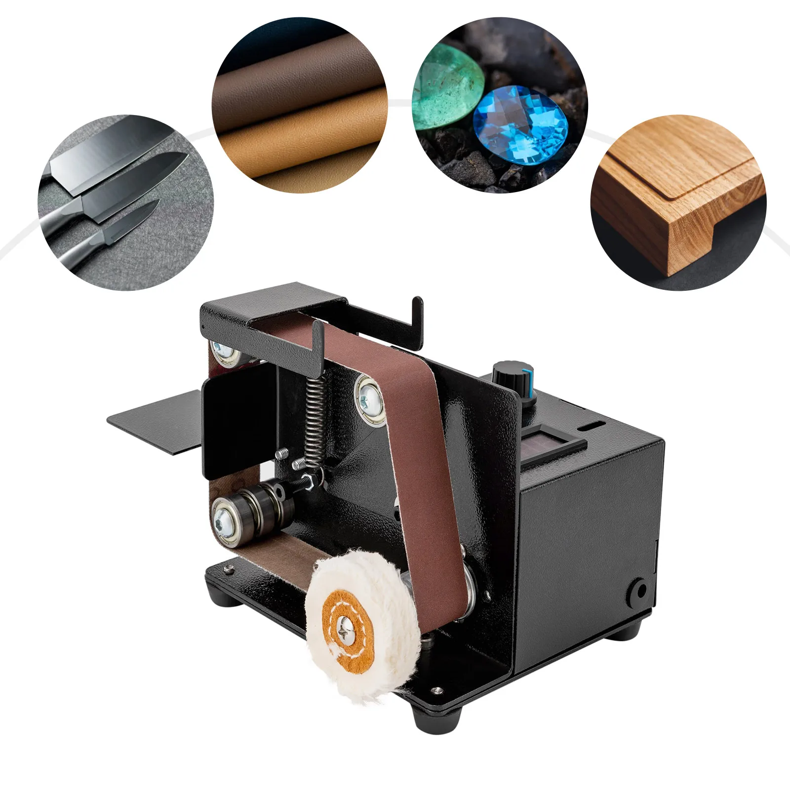 

180w Diy Mini Belt Electric Sand Grinder With 10pcs Grinding Belts