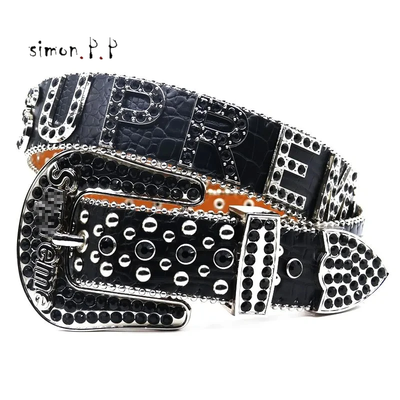 Fashion Belts for Women Designer Mens Bb Simon Rhinestone Belt with Bling Rhinestones As Gift