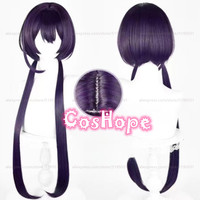 Izumi Kyouka Cosplay Wig 88cm Long Purple Black Wig Cosplay Anime Cosplay Wigs Heat Resistant Synthetic Wigs