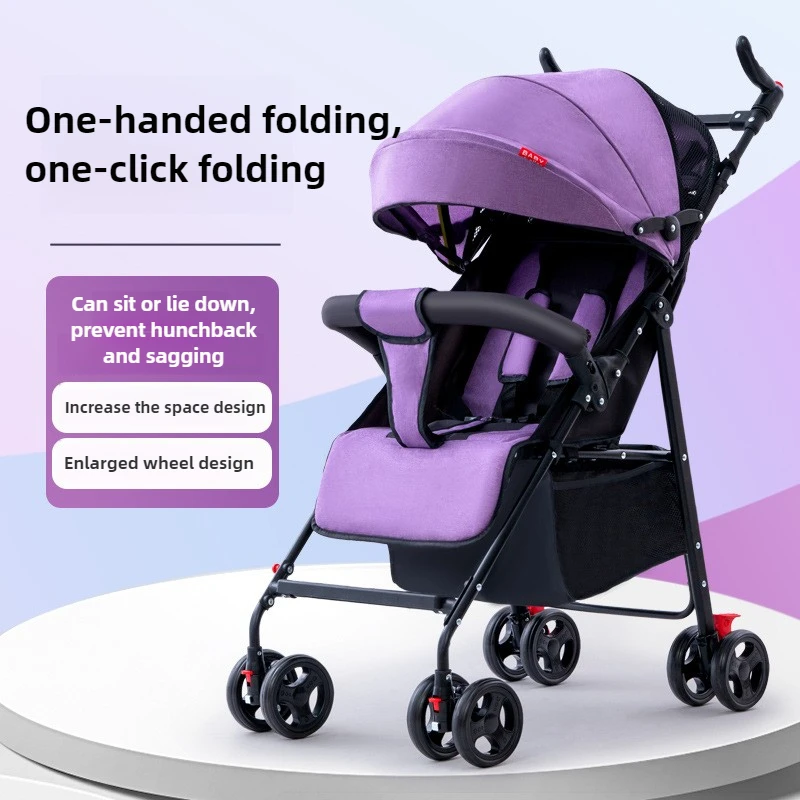 

Lightweight Baby Stroller with Recline & Suspension, Compact Foldable Umbrella Stroller for Newborns & Toddlers