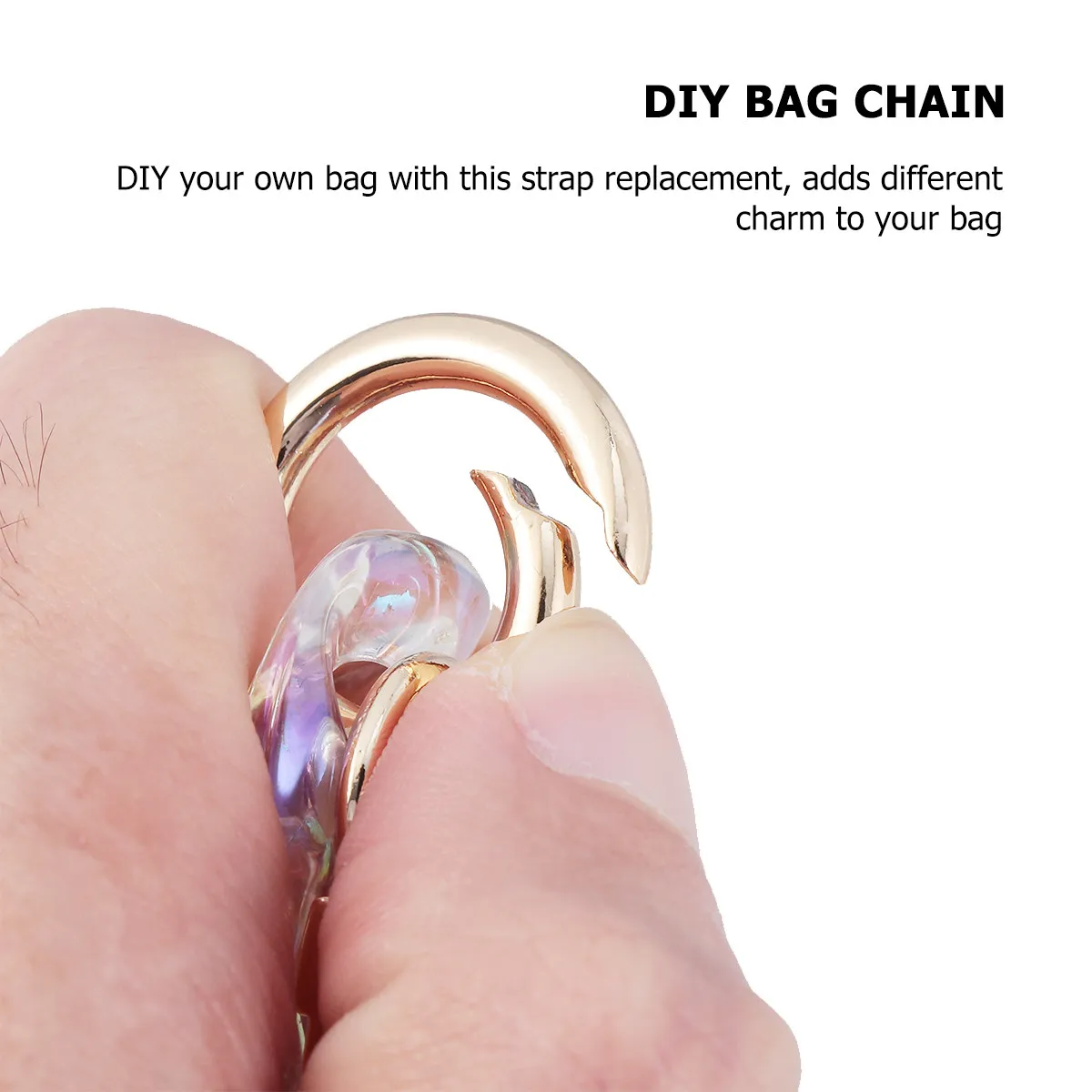 

DIY Acrylic Transparent Bag Strap Replacement for Women Shoulder Handbag DIY Bag Chain Replacement Chain Strap