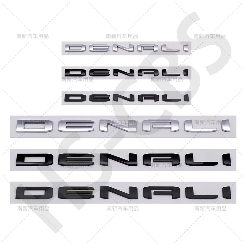 DENALI Car Stickers 3D ABS Rear Trunk Emblem Badge for GMC Sierra 2500 3500 Car Body Side Door Fender Stickers accessories