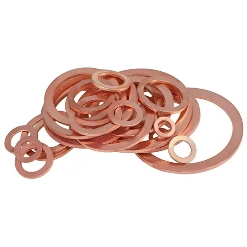 

Pure Copper Flat Sealing Gaskets - M5/M6-M48 Size for Marine Equipment, Vehicle Engines & Locomotive Systems