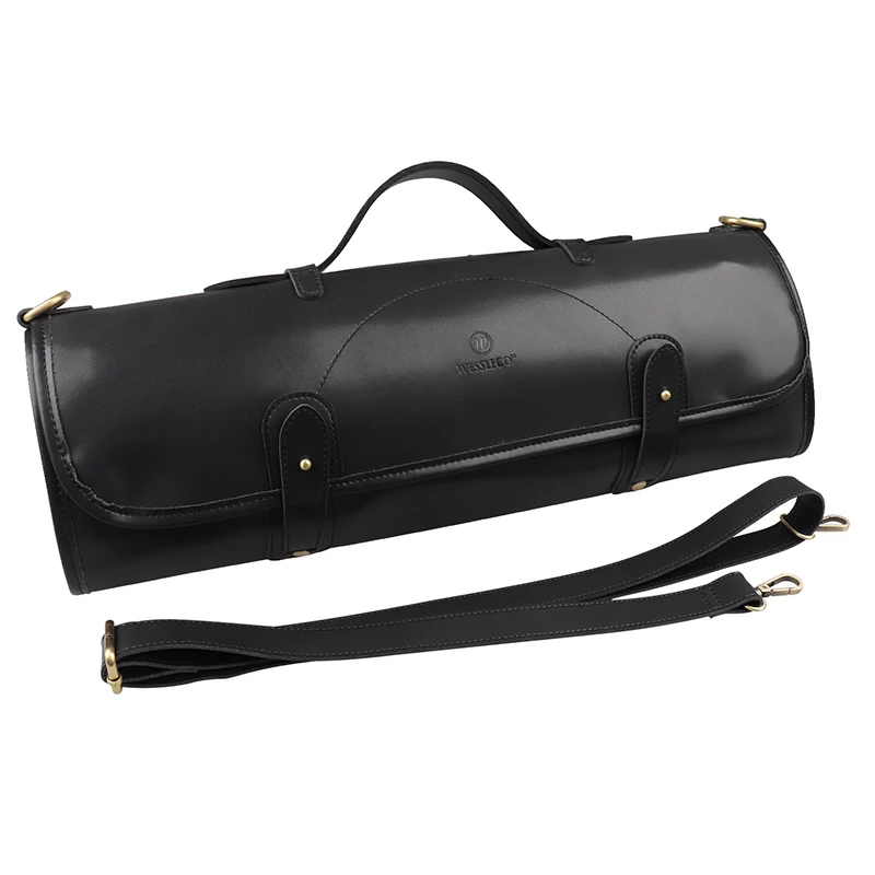 Leather Professional Durable Chef Knife Roll Bag Camping Picnic Portable Carrying Case Cooking Kitchen Knives Pocket Organizer