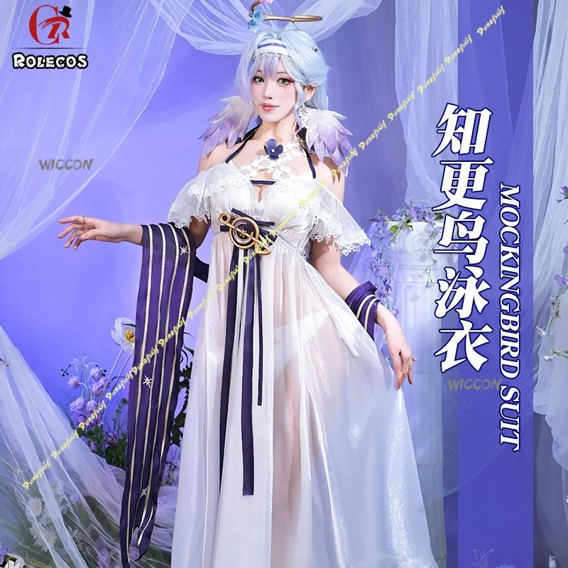 

Honkai: Star Rail костюмы для косплея аниме игры длинное платье белая мягкая юбка для девочек Робин фиолетовые аксессуары Рождество Хэллоуин