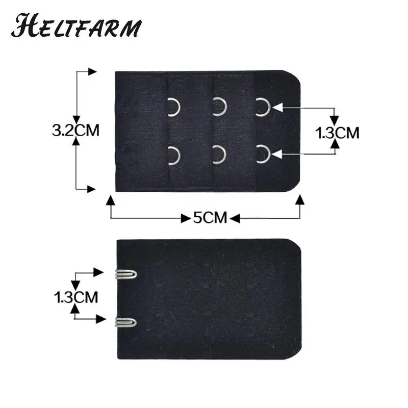 10PC 3 Rows 2 Hook Bra Extenders Strap Adjustable Belt Buckle Intimates Bra Accessories Extension Strap Hook Clip Expander