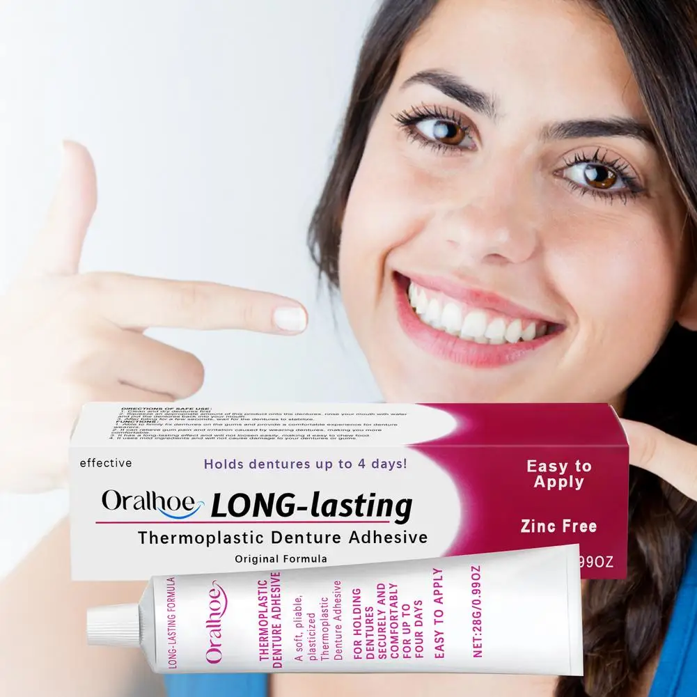 Thermoplastic Denture Adhesive Long-lasting Denture Fixing Adhesive Improve Comfort Denture Care Products False Teeth Glue image 2