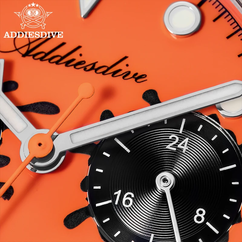 ADDIESDIVE Quartz Chronograph Watches VK64 Movement Bubble Glass 316L Steel Men's Watch 100m Waterproof Ceramic Bezel Luminous