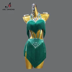 New Latin American Dress Parties Dancewear Women's  Dance Skirt Sport Line Suit Stage Costume 2026 Evening Party Fringed Clothes