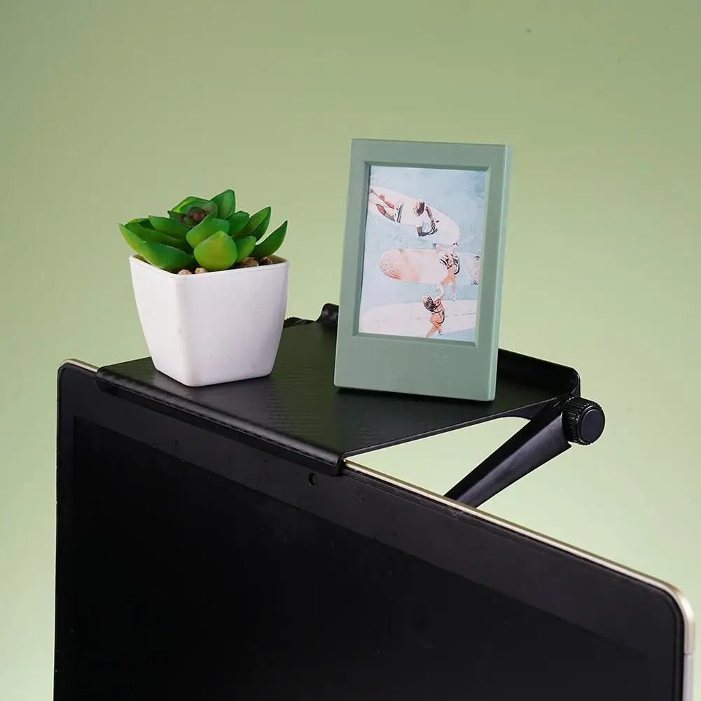 Adjustable TV Screen Shelf Rack Holder Computer Monitor Desktop Screen Shelf TV Buddy Organizer Home Office Storage Rack