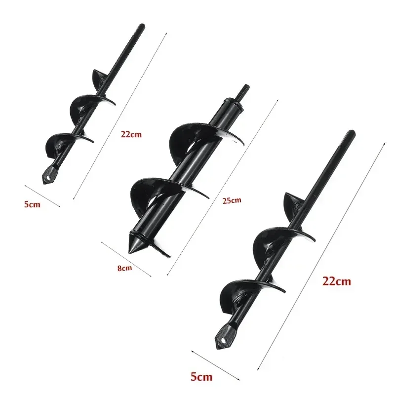 Punta da trapano a spirale con coclea da giardino Testa da trapano Foro da scavo Lega di fattoria Strumenti per terreno sciolto Accessori per uso di