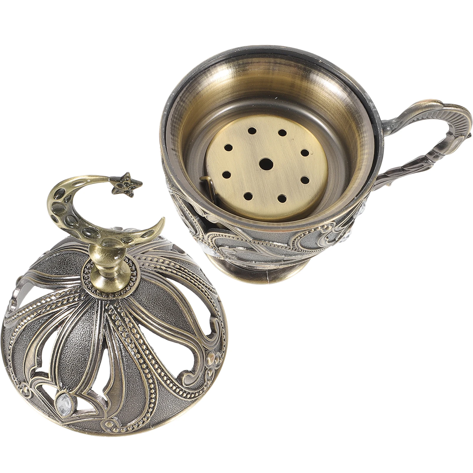 

Sturdy Zinc Alloy Incense Censer Chic Gift for Birthday Christmas Friends Families Moon Incense Holder Wedding for