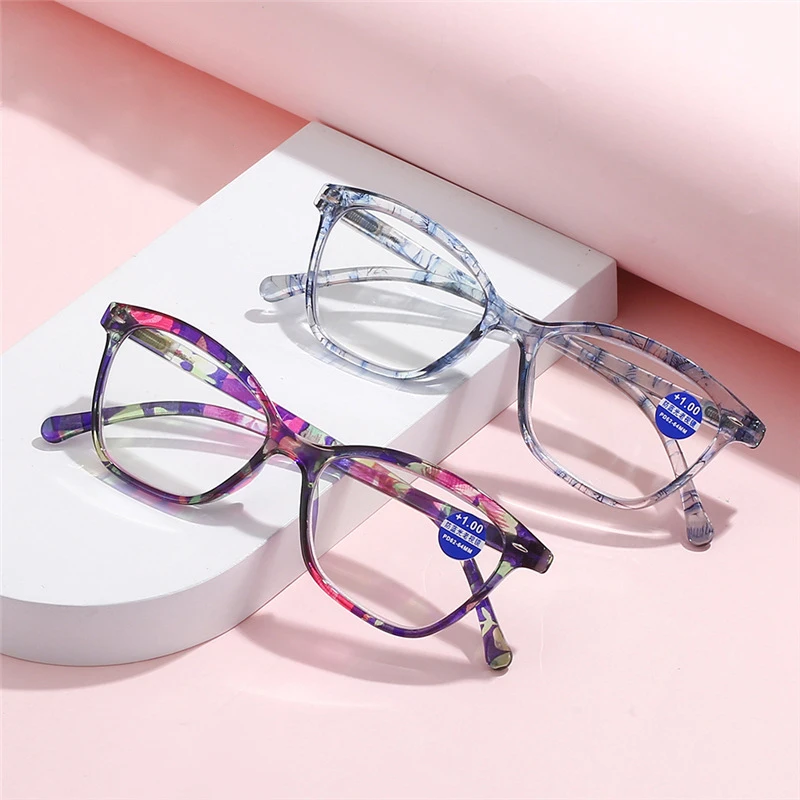 

Fashion Anti-blue Light Reading Glasses For Women And Men High-definition Spring Legs Presbyopia Eyeglasses Diopter +1.0 To +4.0