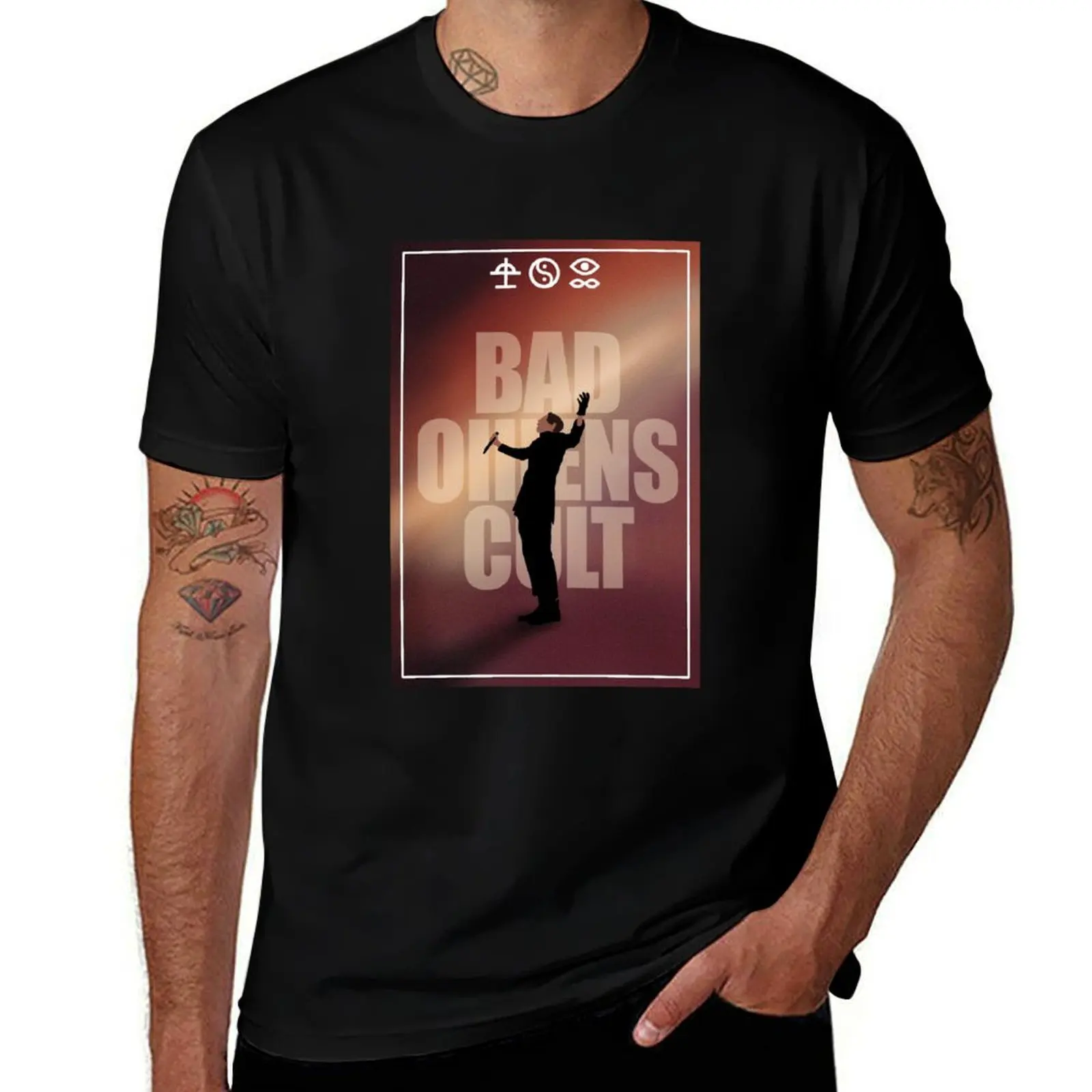 

Bad omens cult poster T-Shirt t shirt man casual t shirts for man graphic funny t shirts for man cotton T-Shirt