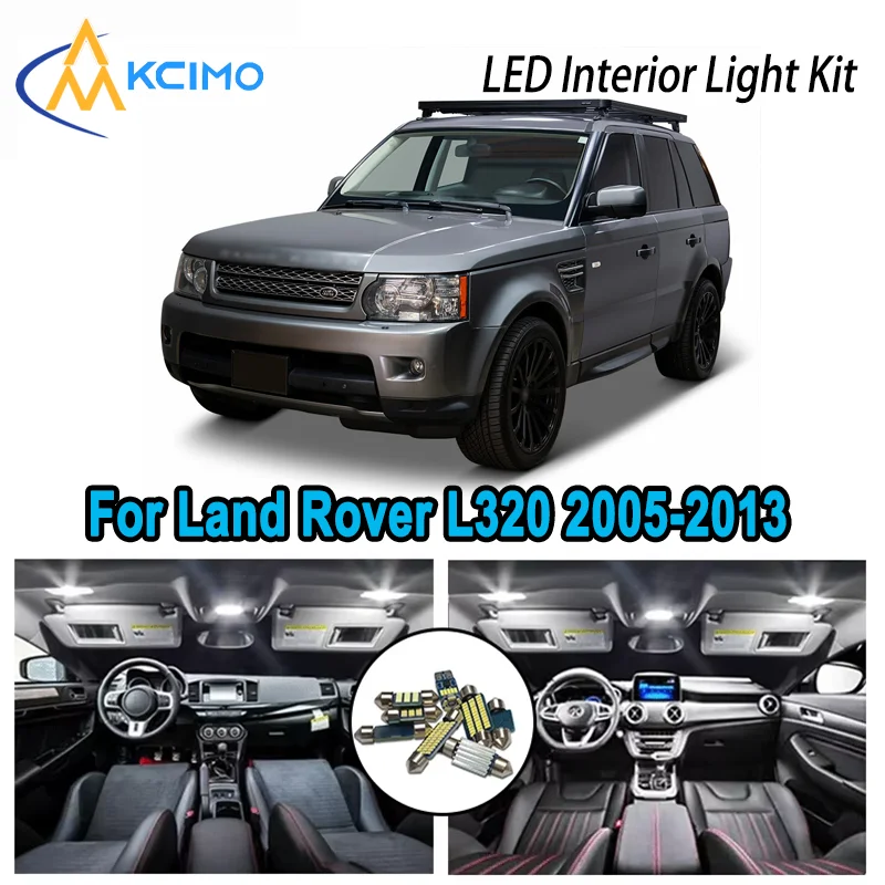 

High-Quality LED Interior Kit for Land Rover Range Rover Sport I 1 L320 2005-2013 Error-Free Dome Map Trunk Automotive Lamps