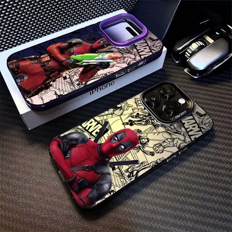 Marvel Deadpool Phone Case for Apple iPhone 16 15 Pro Max 13 14 Plus 12 11 Pro plus  Matte