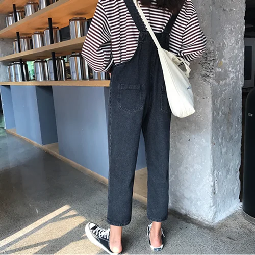 Elegant Jumpsuits Women Women'S Plus Size Overalls Denim Preppy Chic Summer College Comfy Drape Garment Vertical Mori Orangepink