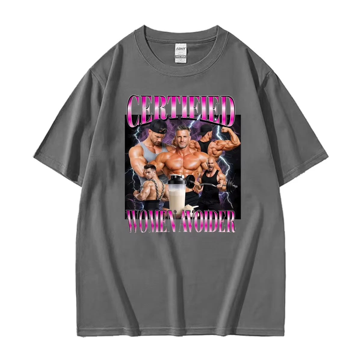 Certified Women Avoider Gym Rat Meme Merch T-shirt High Street Fashion Punk T Shirt 100% Cotton Comfort Oversized Loose T Shirts