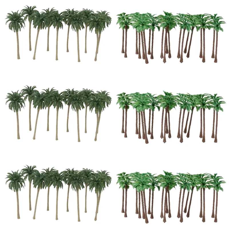 ABXE-120 pièces palmier modèle arbres/modèle de paysage en plastique disposition artificielle forêt tropicale Diorama
