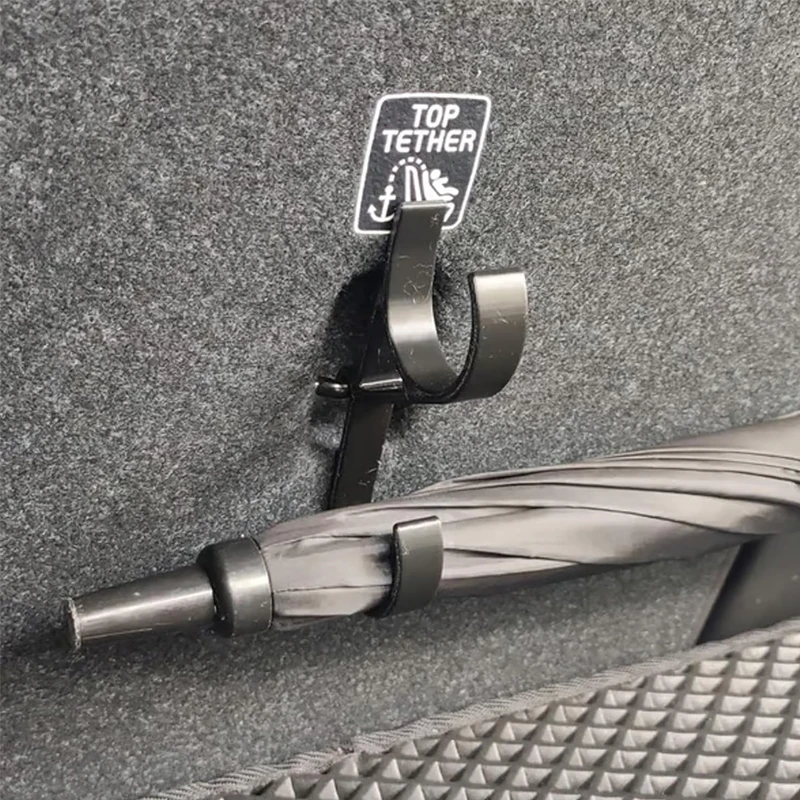 2 قطعة خطاف مظلة السيارة، خطافات صندوق السيارة العالمية، حامل مظلة صندوق السيارة العالمي، بدون حفر