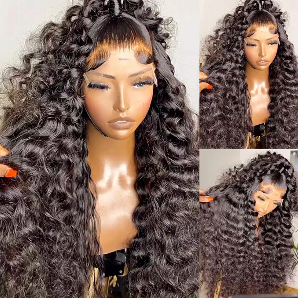 Charisma Deep Curly Synthetic Lace Front Wigs For Black Women Long Brown Curly Lace Wig Pre Plucked Natural Hairline